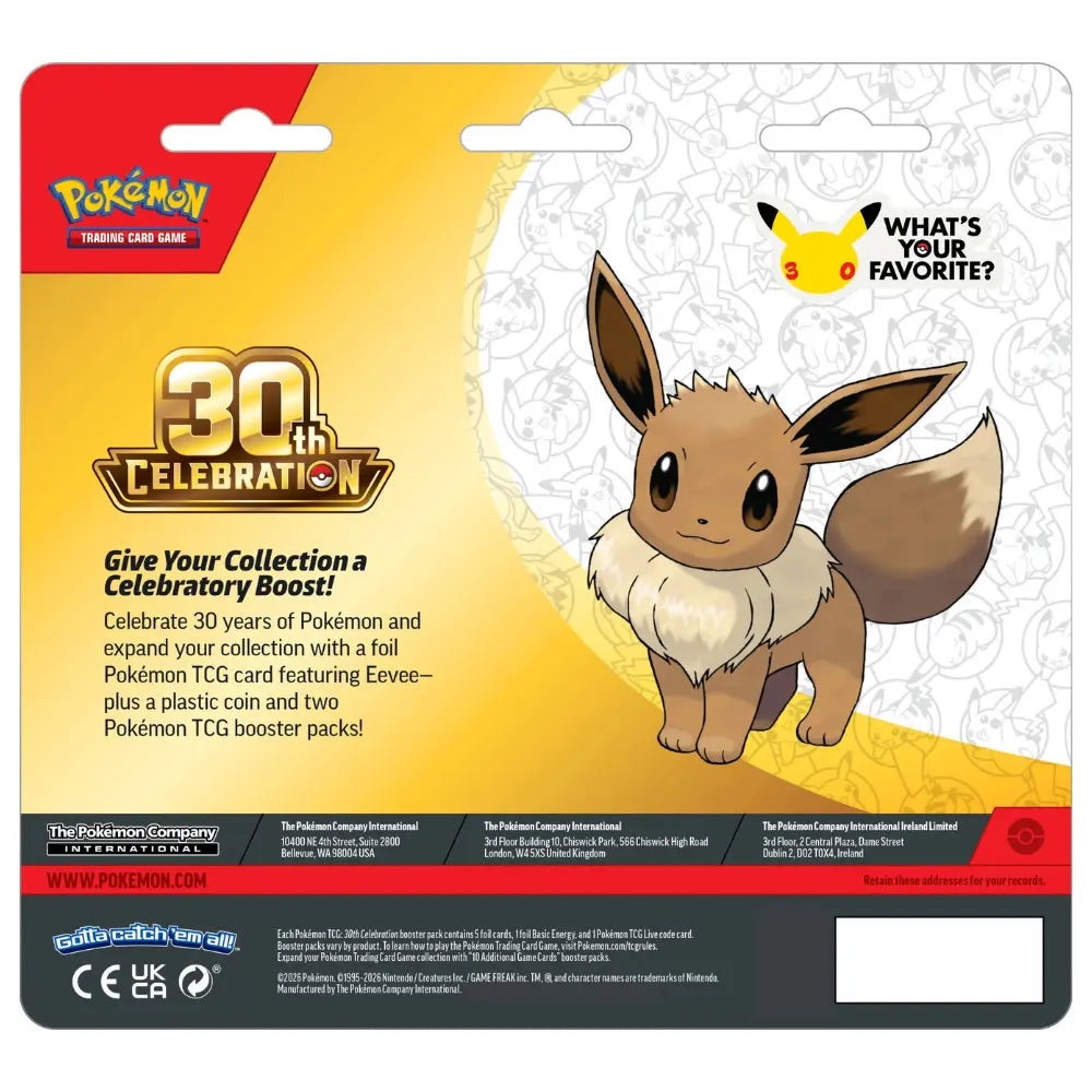 Pokémon TCG: 30th Anniversary 2-Pack Blister