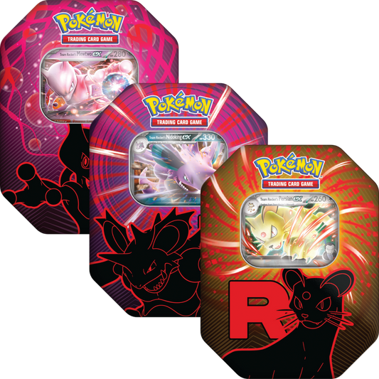 Pokémon TCG: Team Rocket Fall ex Tins Set van 3 maximaal 1 P.P.