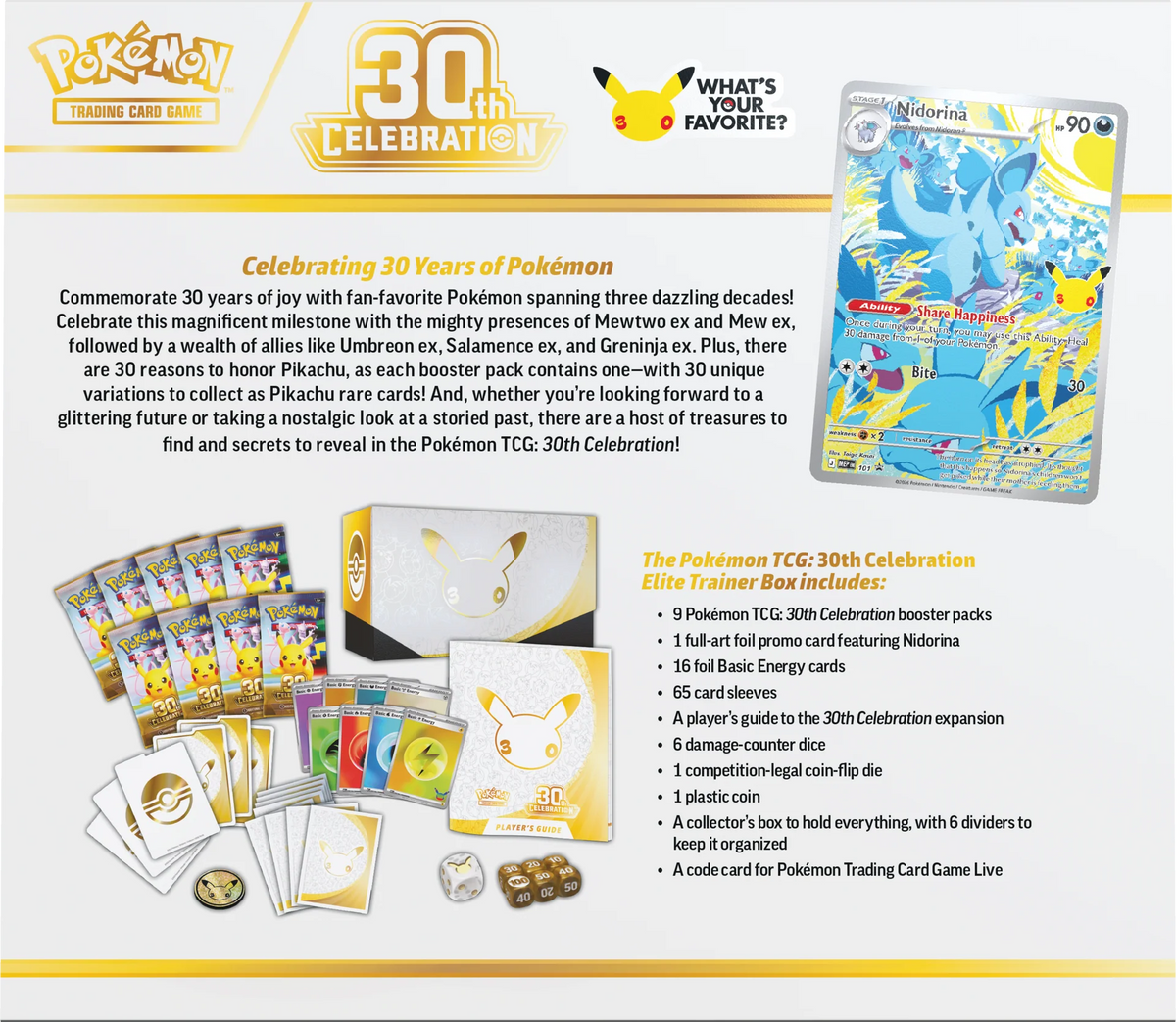 Pokémon TCG: 30th Anniversary Elite Trainer Box