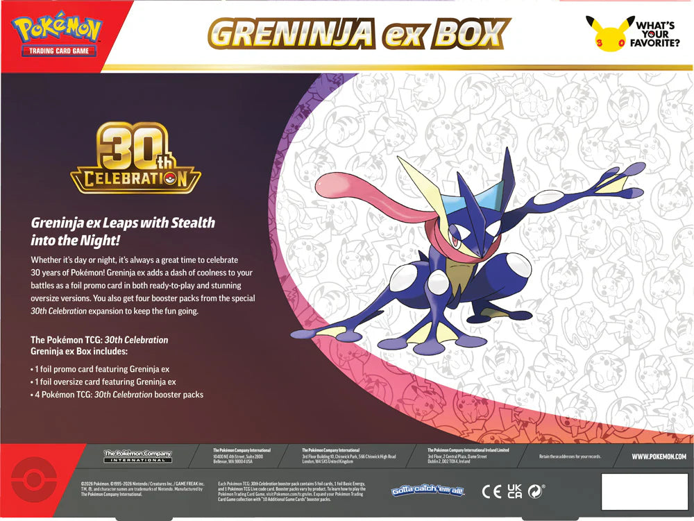 Pokémon TCG: 30th Anniversary ex Box Greninja