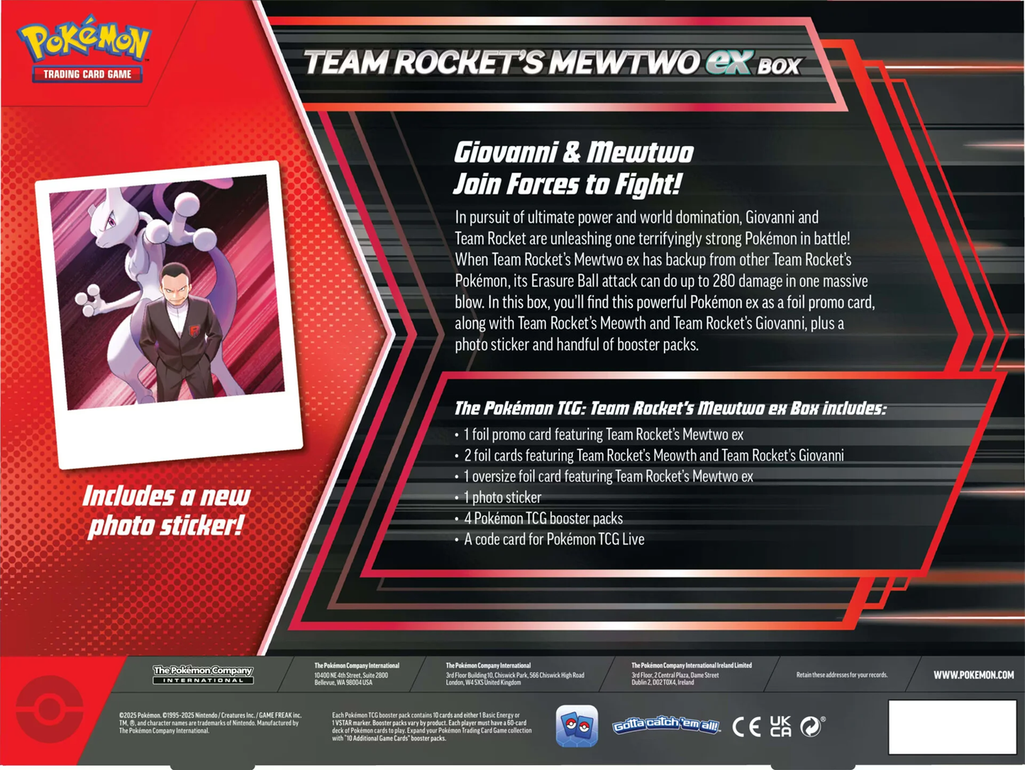 Pokémon Team Rocket’s Mewtwo EX Box